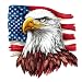 MAKTEM American Bald Eagle Car Sticker Auto Die Cut Decal for Bumper Window Rear Panel Patriot Eagle Sticker Car Accessory American Pride Decal 1PC A - Image 2
