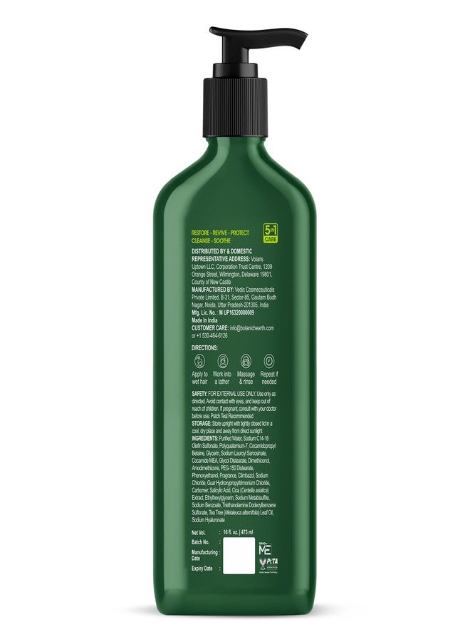 Botanic Hearth Restore & Repair Shampoo - With Tea Tree, Cica, Hyaluronic Acid & Salicylic Acid - Paraben & Sulfate Free - 5-in-1 Care for All Hair Types - 16 fl. oz - Image 2