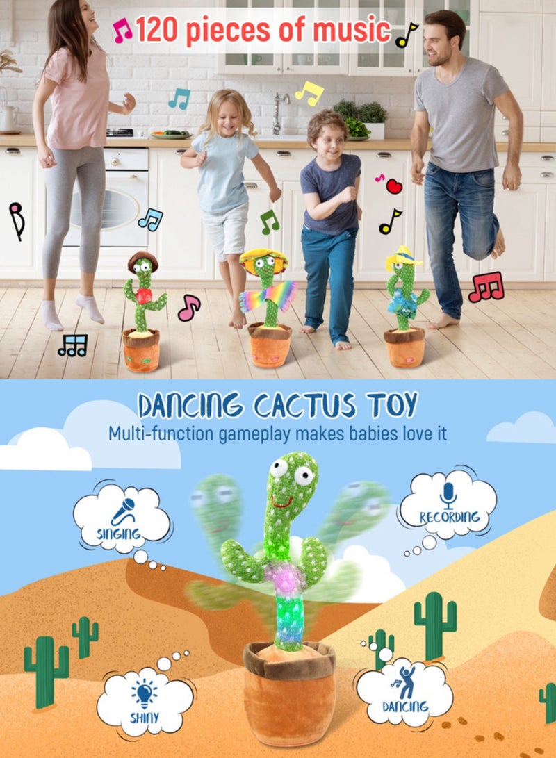 Dancing Singing Talking Cactus Plush Toy Batteries Required-Guitar - Image 5