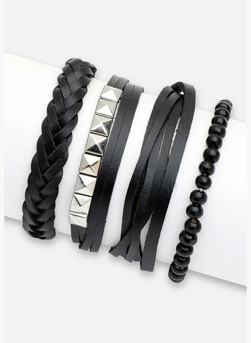 SOHI Trendy Casual PU Leather Designer Bracelet For Women