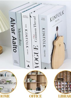 KASTWAVE Book Ends Shelf, 1 Pairs Wood Bookends, Heavy Duty Book Holders, Wooden Book Stopper, Anti Slip Book Stand Holder, for Home, Office, School, Library  - Image 4