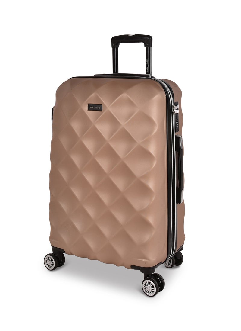 New Travel ABS Luggage Set, Hard Travel Trolley Bag with Carry On Cabin Size, Double 4 Wheels, and Combination Lock, 3 Pieces, 20/24/28, LA430-10/3P