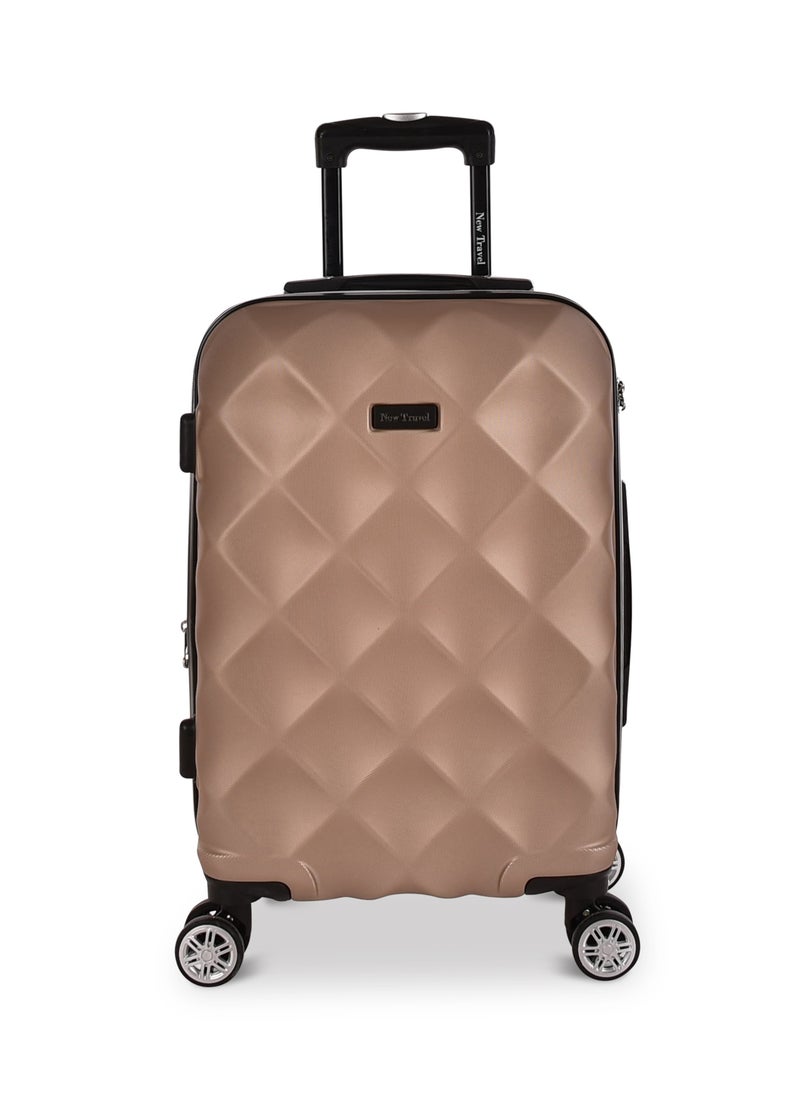 New Travel ABS Luggage Set, Hard Travel Trolley Bag with Carry On Cabin Size, Double 4 Wheels, and Combination Lock, 3 Pieces, 20/24/28, LA430-10/3P