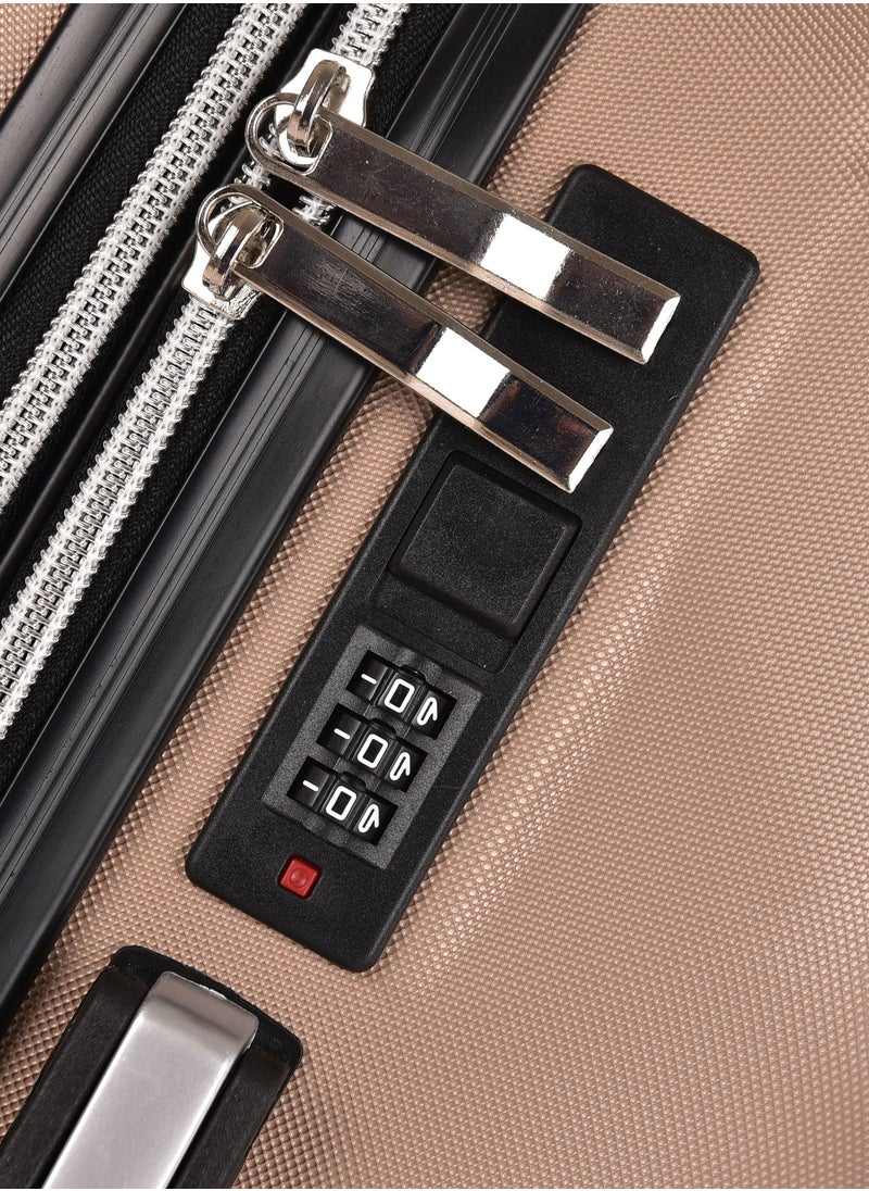 New Travel ABS Luggage Set, Hard Travel Trolley Bag with Carry On Cabin Size, Double 4 Wheels, and Combination Lock, 3 Pieces, 20/24/28, LA430-10/3P