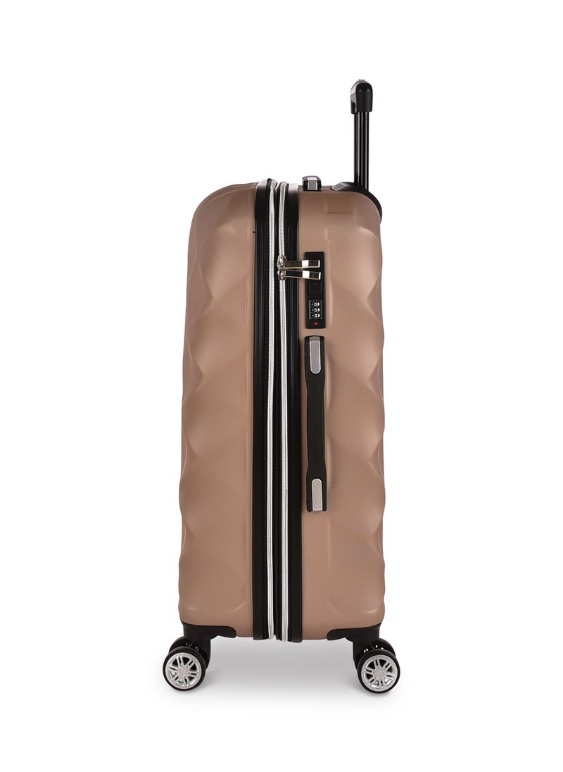New Travel ABS Luggage Set, Hard Travel Trolley Bag with Carry On Cabin Size, Double 4 Wheels, and Combination Lock, 3 Pieces, 20/24/28, LA430-10/3P