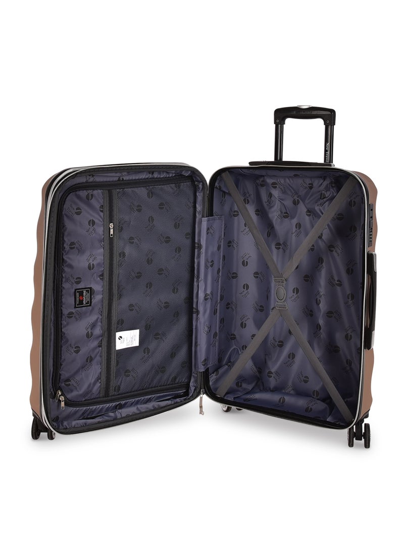 New Travel ABS Luggage Set, Hard Travel Trolley Bag with Carry On Cabin Size, Double 4 Wheels, and Combination Lock, 3 Pieces, 20/24/28, LA430-10/3P