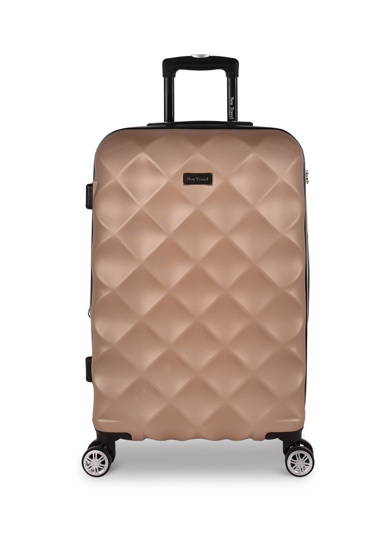 New Travel ABS Luggage Set, Hard Travel Trolley Bag with Carry On Cabin Size, Double 4 Wheels, and Combination Lock, 3 Pieces, 20/24/28, LA430-10/3P