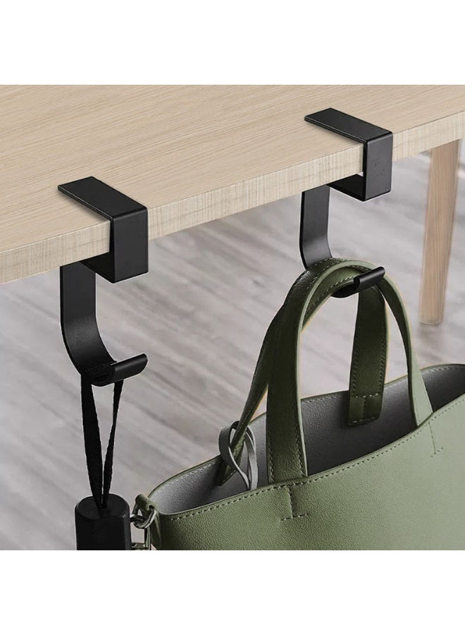 خطاف حقيبة للطاولة، شماعات حقائب يدوية شديدة التحمل للمكتب، خطاف مكتب من السبائك المعدنية للحقائب والمظلات والمفاتيح - Image 3