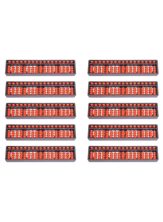 Djuize 17 rods Educational Abacus Tool | Abacus Scale | Abacus Toys for Kids | Abacus Calculator| Abacus Tool for Kids |Single Colour Brown – (17B-Pack of 10) - Image 1