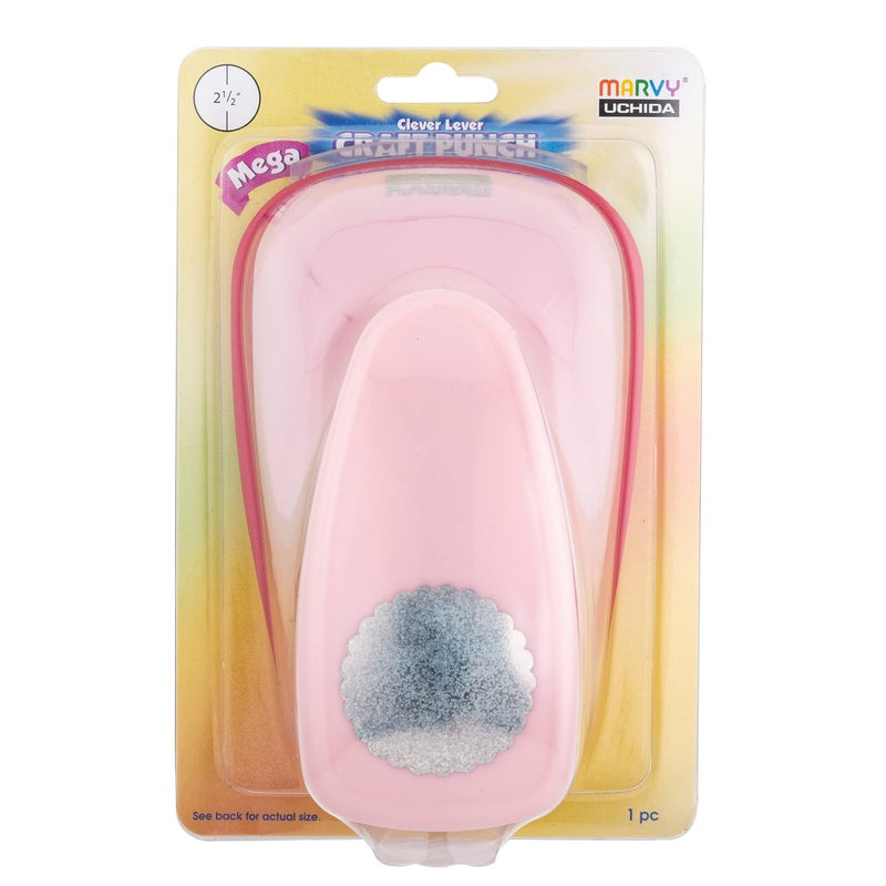 Marvy Uchida Uchida Clever Lever Mega Craft Punch, Scalloped Circle - Image 5