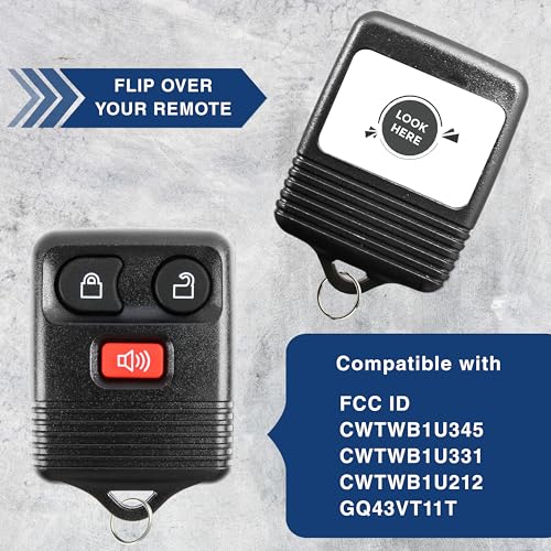 KeylessOption Key Fob Replacement 3-Button for 2005 2006 2007 2008 2009 2010 2011 2012 2013 2014 2015 Ford F150 Explorer Ranger Mustang Lincoln Mazda Mercury Keyless Entry Remote Car Control - Image 4