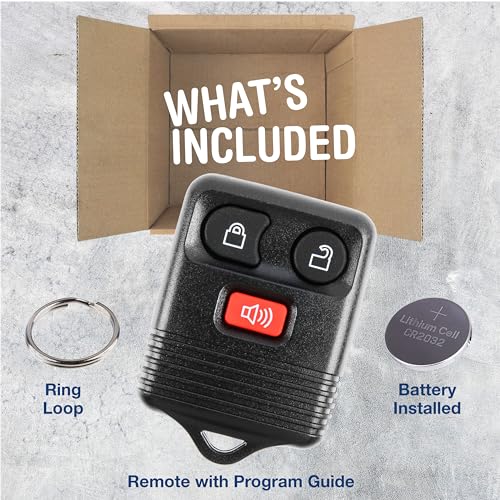 KeylessOption Key Fob Replacement 3-Button for 2005 2006 2007 2008 2009 2010 2011 2012 2013 2014 2015 Ford F150 Explorer Ranger Mustang Lincoln Mazda Mercury Keyless Entry Remote Car Control - Image 2