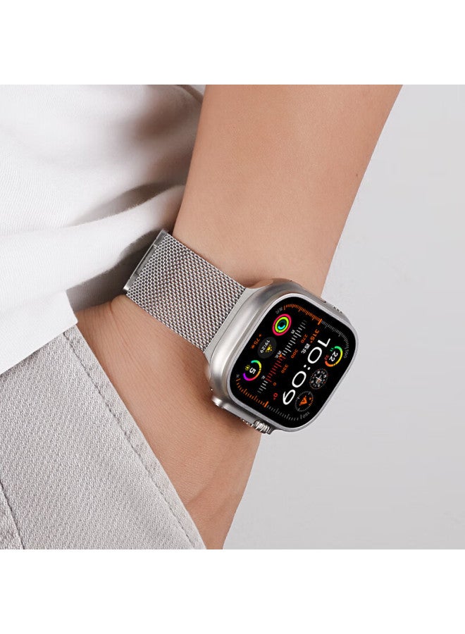 Bho Compatible New Apple Watch S11 Band, Apple Watch Ultra/se3 Milanese Loop, Iwatch S10/9/8/7/6 Magnetic Parachute Buckle Strap - Image 4