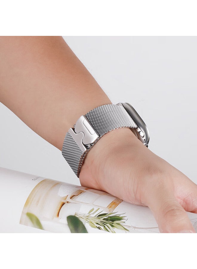 Bho Compatible New Apple Watch S11 Band, Apple Watch Ultra/se3 Milanese Loop, Iwatch S10/9/8/7/6 Magnetic Parachute Buckle Strap - Image 5