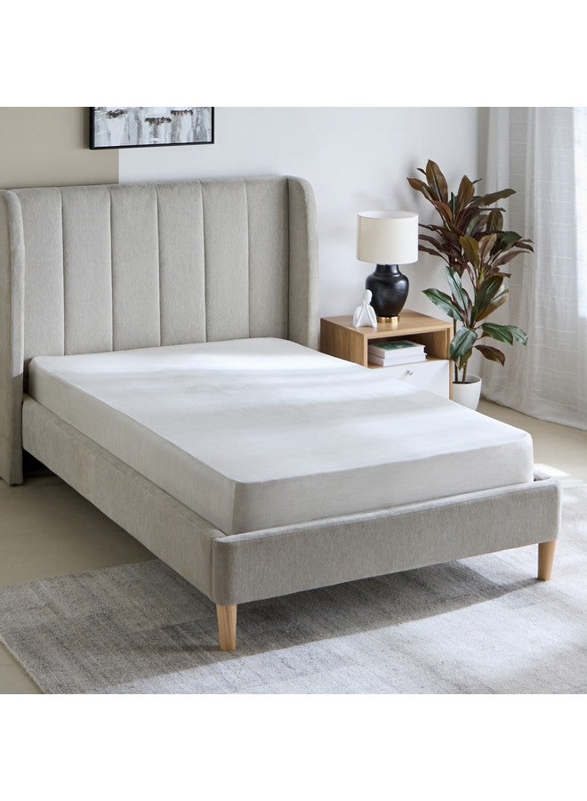 Home Box Houston Veilth Printed Cotton Twin Fitted Sheet 200 x 33 x 120 cm  - Image 1