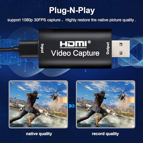 ETZIN Audio Video Capture Cards 1080p 60fps, 4k HDMI Capture Card, USB 3.0 Game Capture Card for Live Streaming Video Conferencing Teaching 3ds PS4 PS5 PC Xbox One Camera OBS (EPL-1022HVC) - Image 5