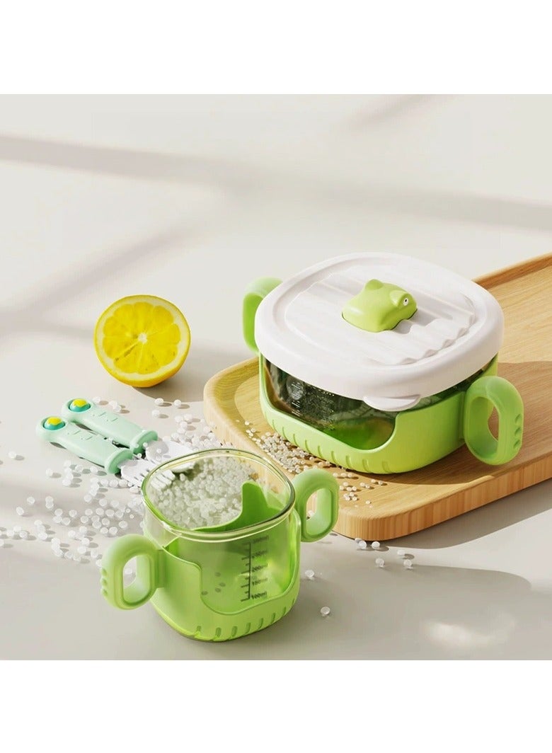 Silicone Baby Feeding Set, 4 Pieces, Including A Bowl With Lid, A Glass With A Straw, A Spoon And A Fork. - Image 2