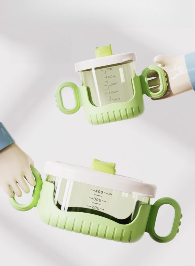 Silicone Baby Feeding Set, 4 Pieces, Including A Bowl With Lid, A Glass With A Straw, A Spoon And A Fork. - Image 5