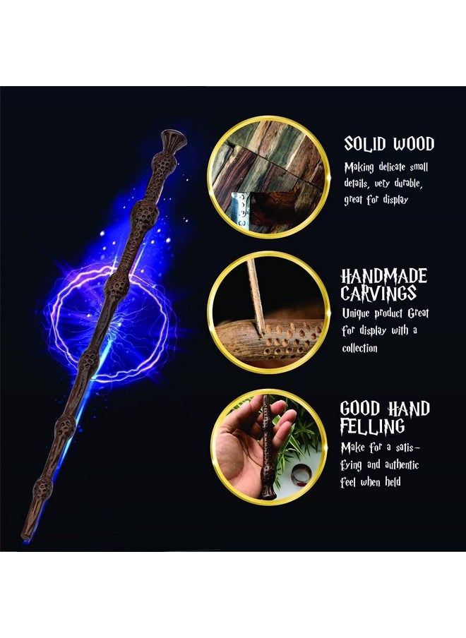 Handicraftviet - Hand Carved Wooden Magic Wand, Magic Wands For Wizards, Witch Wand 15 In For Collection, Magical Gift For Halloween, Christmas And Birthday Party, (S3)  - Image 5
