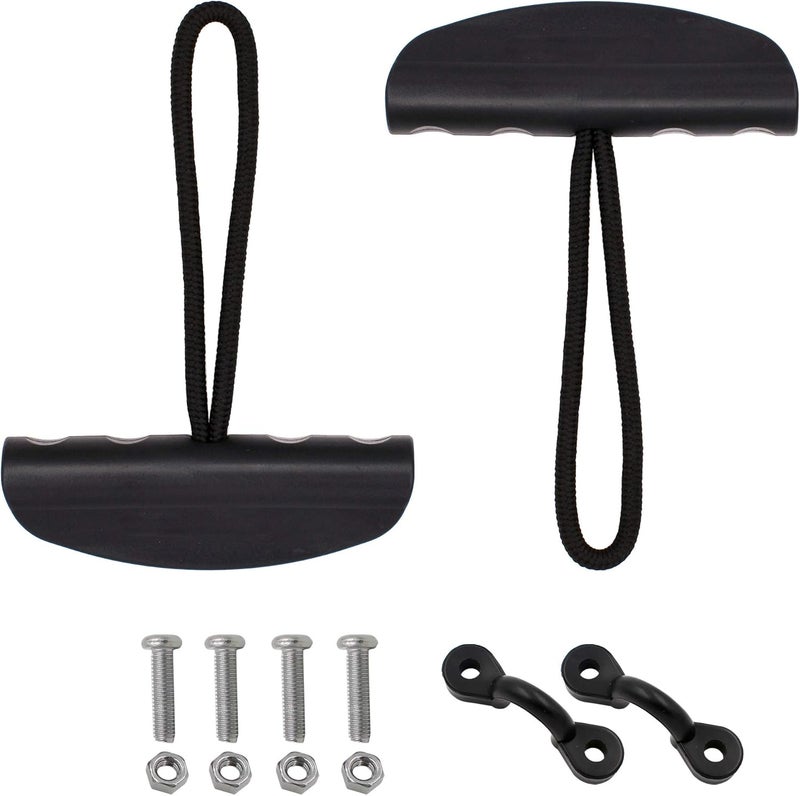 YYST Lot 2 Kayak Carry Handle Pull Handle T-Handle with Cord and Pad Eyes - Image 1