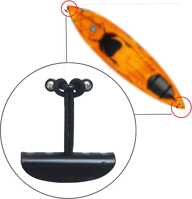 YYST Lot 2 Kayak Carry Handle Pull Handle T-Handle with Cord and Pad Eyes - Image 4