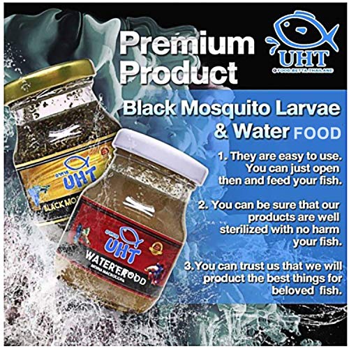 A.D.P. UTH Fish Food Black Mosquito Larvae 75 g. Tropical Fish Food Grow Faster & Color Enhancer Slow Sinking Like Pellets High Protein 74% for All Tropical Fish Feed & Small Fish Breeding Fish Care - Image 5