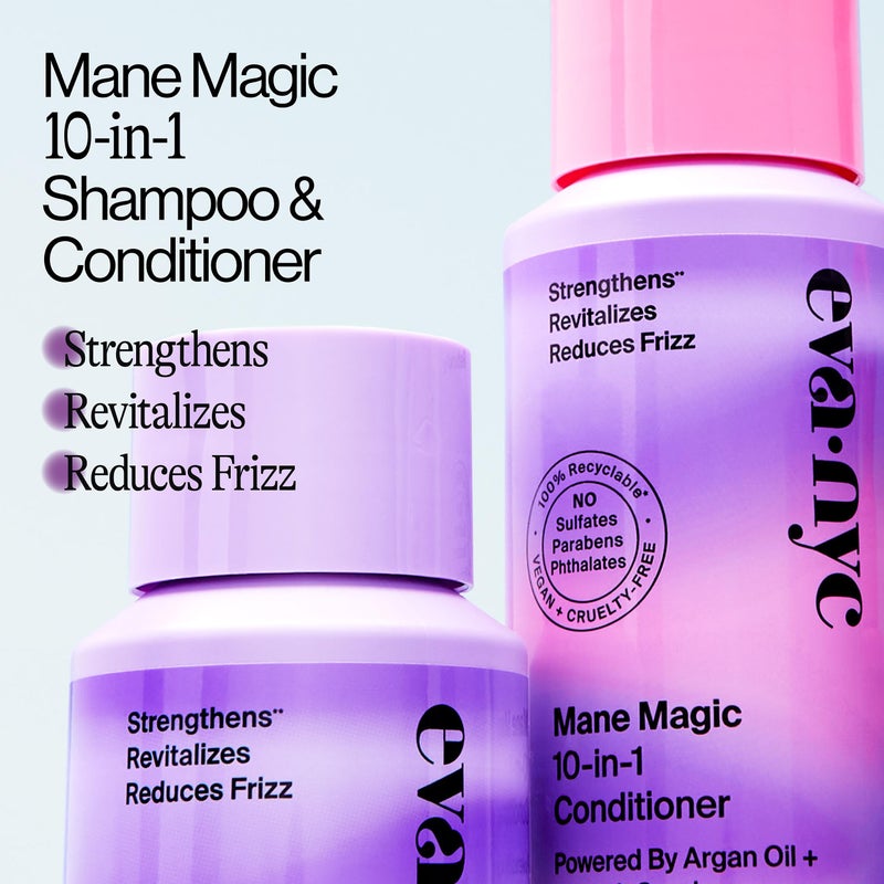 Eva NYC Mane Magic 10-in-1 Hair Conditioner, Sulfate Free Conditioner for Soft and Smooth Locks, Strengthening Conditioner for Dry Hair and All Hair Types, GMO-Free Hair Products, 8.8 fl oz - Image 4