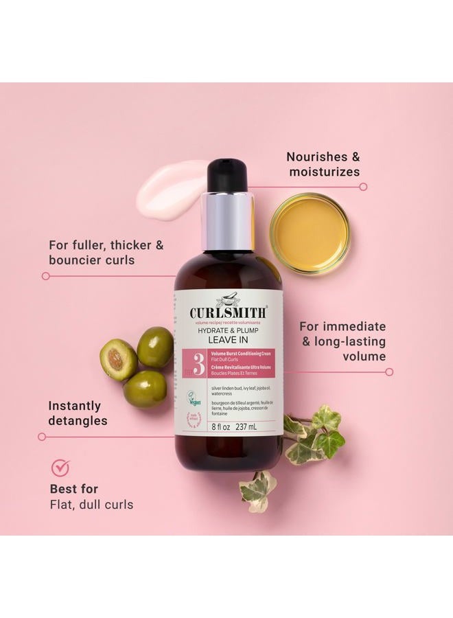 Curlsmith Hydrate & Plump Leave-In - Lightweight Leave-In Conditioner for Curls, Moisturising & Volumizing, For All Curl Types, Vegan and Cruelty Free (8 oz) - Image 2