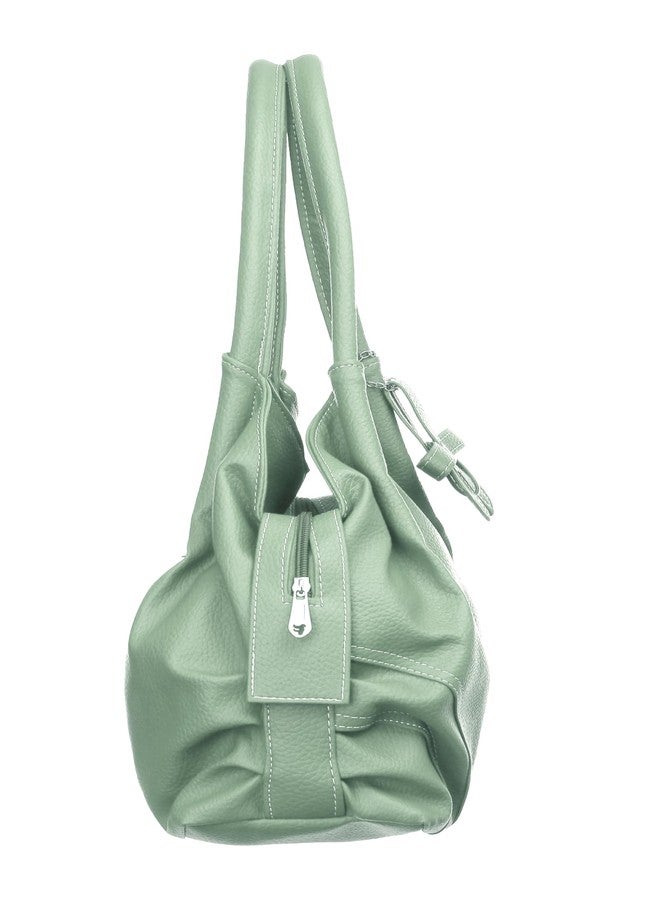 Fostelo Women's Style Diva Satchel Tote Handbag for Women | Ladies Purse | Stylish Shoulder Bag | Gift For Women | Green - Image 3