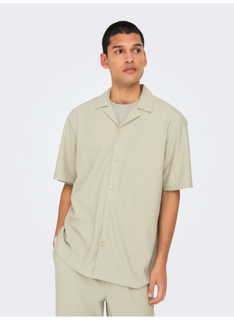 Only & Sons Men's Polyester Short Sleeve Shirt - Image 1