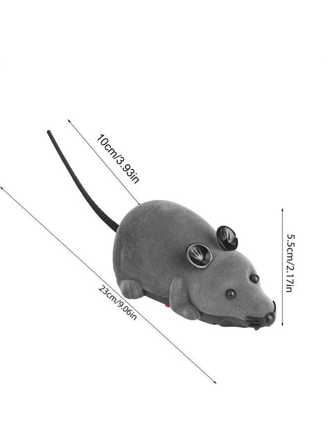 null - Wireless Remote Control Mouse,Remote Control Toy for Cats, Electronic Rat Toy for Kitten Funny Chasing Simulation Animal Toys Pet Novelty Gift(Gray) - Image 1