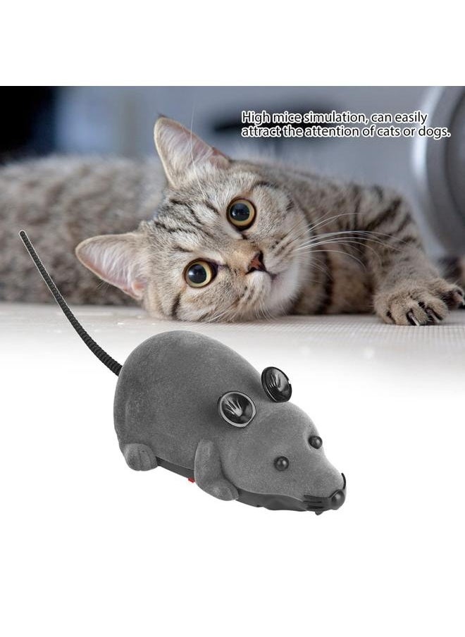 null - Wireless Remote Control Mouse,Remote Control Toy for Cats, Electronic Rat Toy for Kitten Funny Chasing Simulation Animal Toys Pet Novelty Gift(Gray) - Image 1