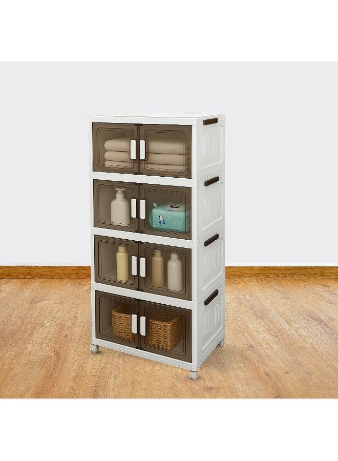 Home Box 4-Tier Plastic Storage Box for Home - Image 1