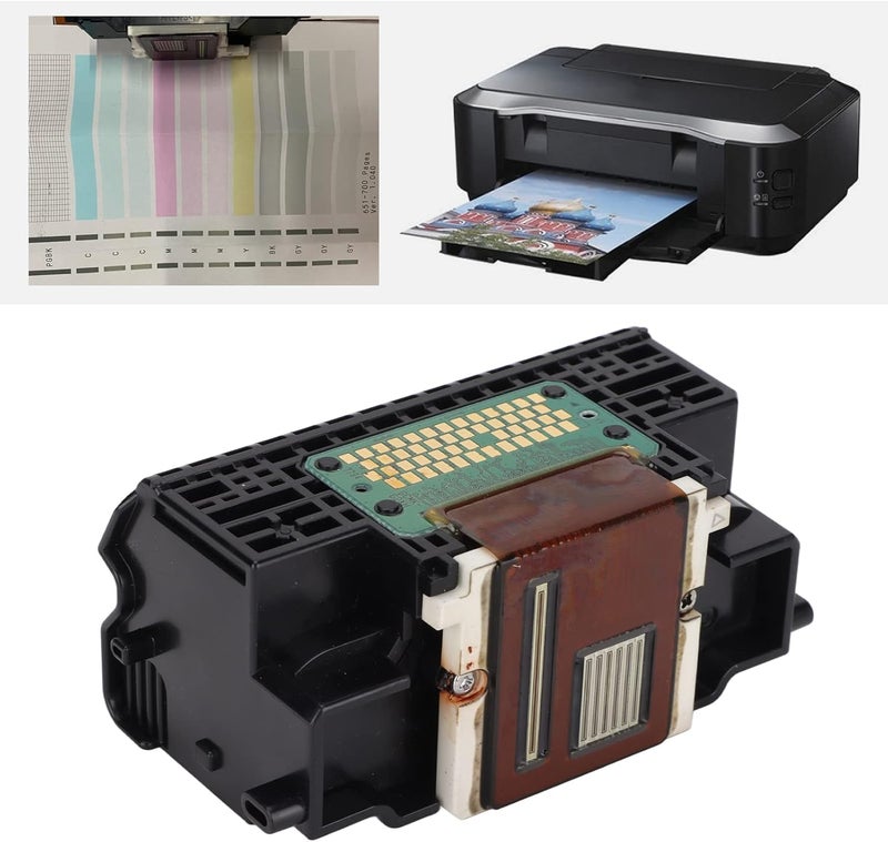 Pilipane Printhead Print Head Color Printhead Printer Replacement Parts QY60080 Printhead Printer Accessories Compatible for iP4820 iP484 iP4850 iX6520 iX6550 MX715 MG5220 MG5250 - Image 5