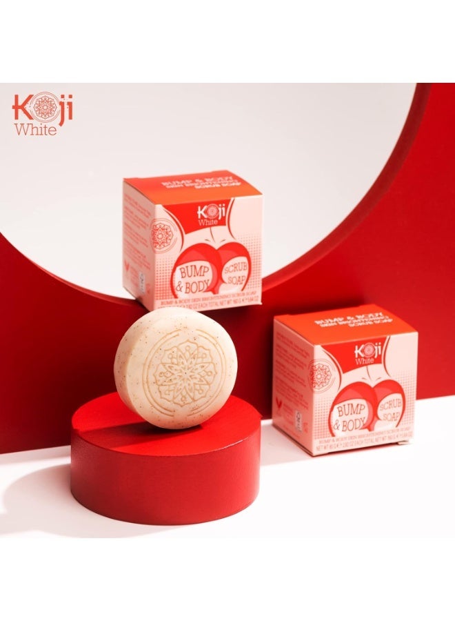 كوجي وايت Kojic Acid Bump Eraser Body Scrub Soap 2.82 oz (2 Bars) - Image 2