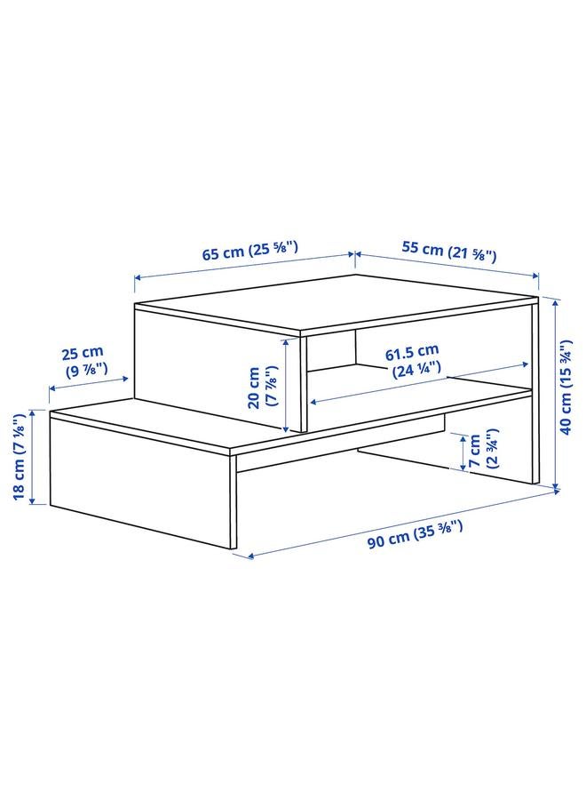 Zaboon Coffee table, oak effect, 90x55 cm - Image 5