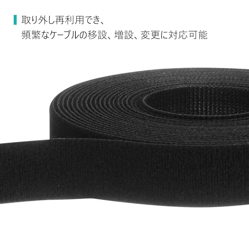 Panduit HLS-15R0 Tak-Ty Hook And Loop Cable Tie, Continuous Roll, 50lbs Min Tensile Strength, Variable Max Bundle Diameter, 0.750" Width, 15.0ft Length - Image 5