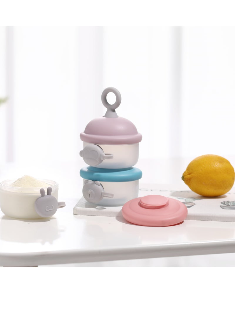 لوكو حاوية مسحوق الحليب بفتحة جانبية وردي- 10 قطعة - Image 2