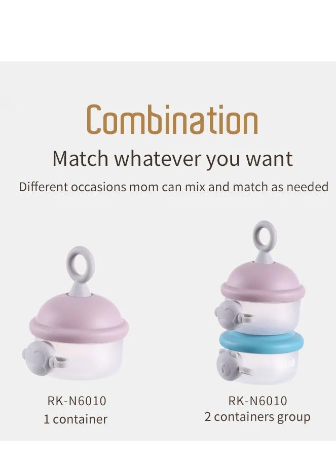 لوكو حاوية مسحوق الحليب بفتحة جانبية وردي- 10 قطعة - Image 4