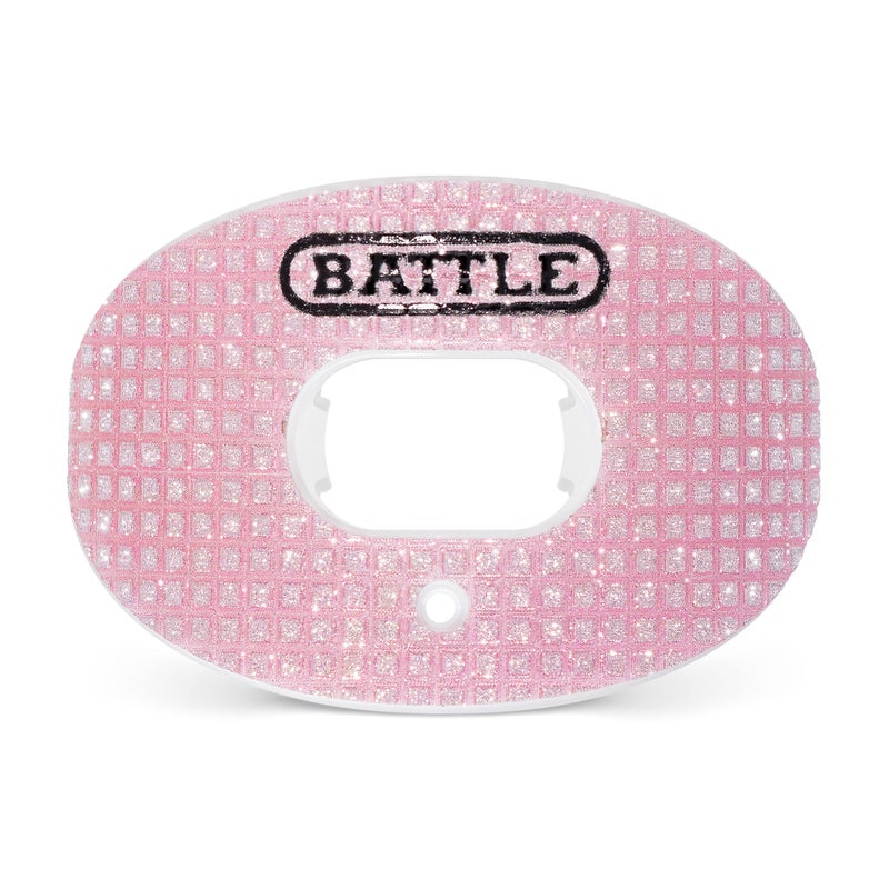 Battle Sports 3D Diamond Oxygen Football Mouthguard - Superior Airflow & Better Performance, Maximum Protection & Breathability Football Mouthpiece, Works with Braces - Rose - Image 1