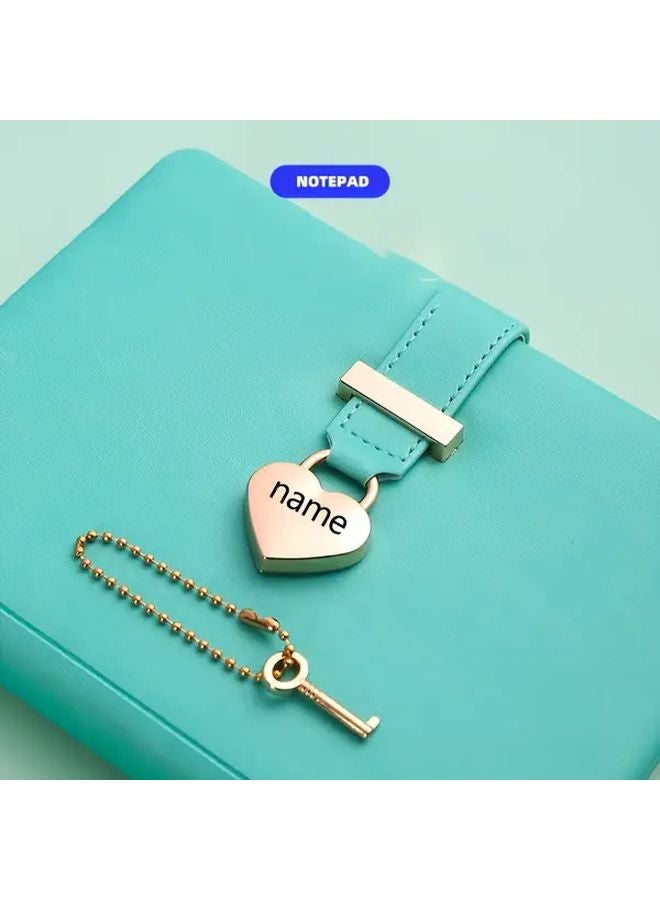 Personalized Pink Lock Key Diary Notebook B6 Size Heart Lanyard Hardcover Gift - Image 5