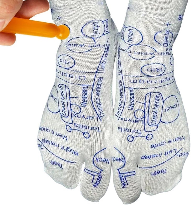 Jinshining White Reflexology Socks SetReflexology Socks with Trigger Point Massage Tool Acupoint Socks Set Massage Tools and Equipment - Image 4