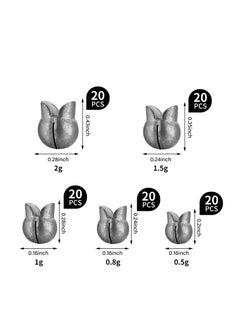 Excefore Split Shot Fishing Sinker, 100 Pcs Fishing Weights Sinkers Kit, Removable Fishing Split Shot Sinker, Round Split Shot Sinker, for Fisherman  - Image 2