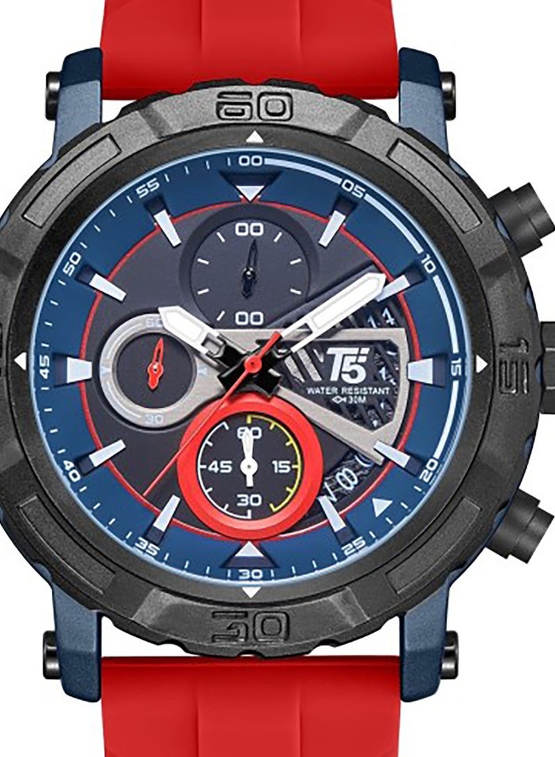 T5 Men's Chronograph Silicone strap Watch - Image 2