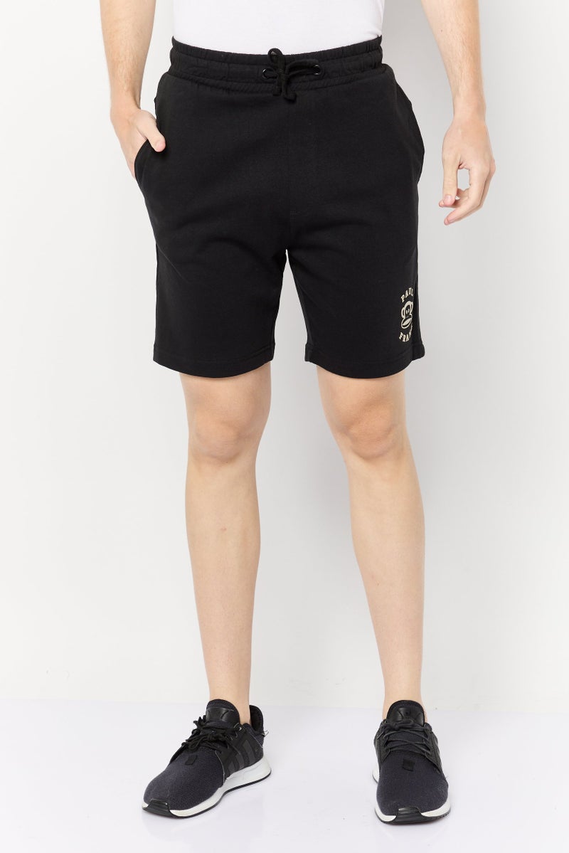 Paul Frank Men Brand Logo Basic Shorts, Black - Image 1