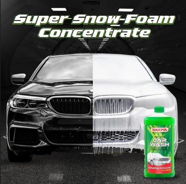Waxpol Heavy Duty Car & Bike Wash Shampoo 10x Super Foaming Concentrate 100 ml with Xtra Strong Car Wash Sponge (Perfect for Snow Foam, Foam & Bucket Wash) - Image 3