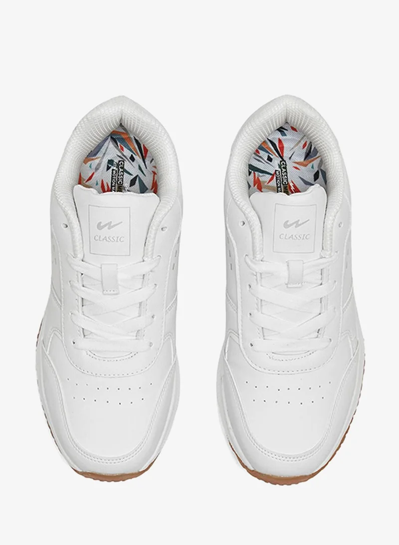 Campus White Men Credit White Motion Massage Lace-Up Sneakers-White for Men | Best Price UAE