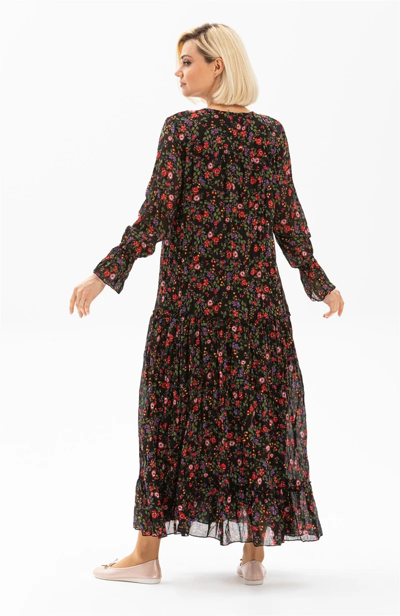 اليش شيل بيزي Floral Print Maxi Dress