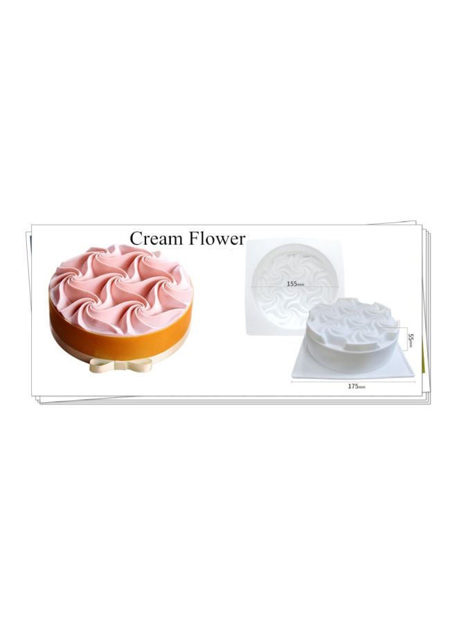 Flower Shaped Cake Mould White 175x55mm - Image 2