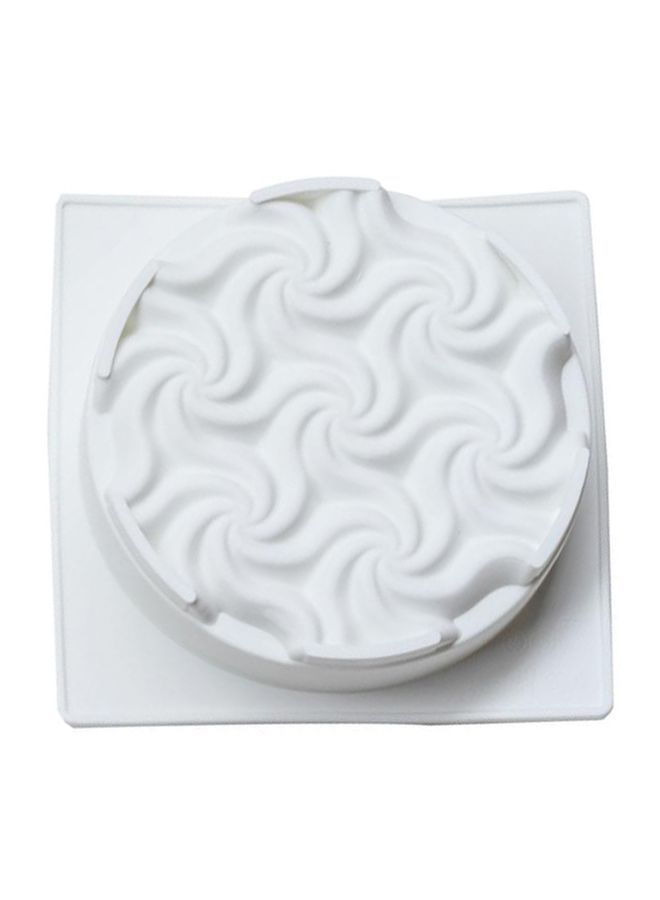 Flower Shaped Cake Mould White 175x55mm - Image 1